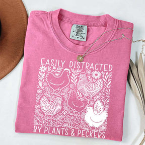 Easily Distracted By Plants and Peckers Wildflowers T-Shirt