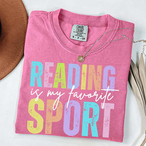 Reading is my Favorite Sport Literary Girl T-Shirt