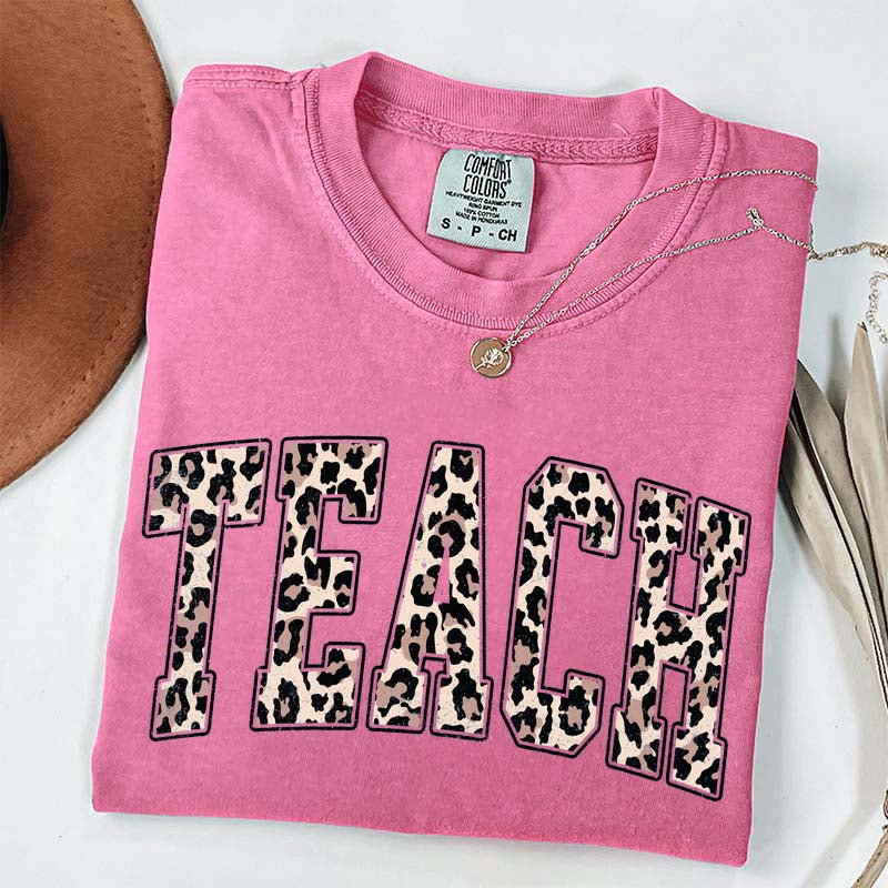 Comfort Colors Leopard Teacher T-Shirt