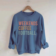 Weekends Coffee Football Sweatshirt