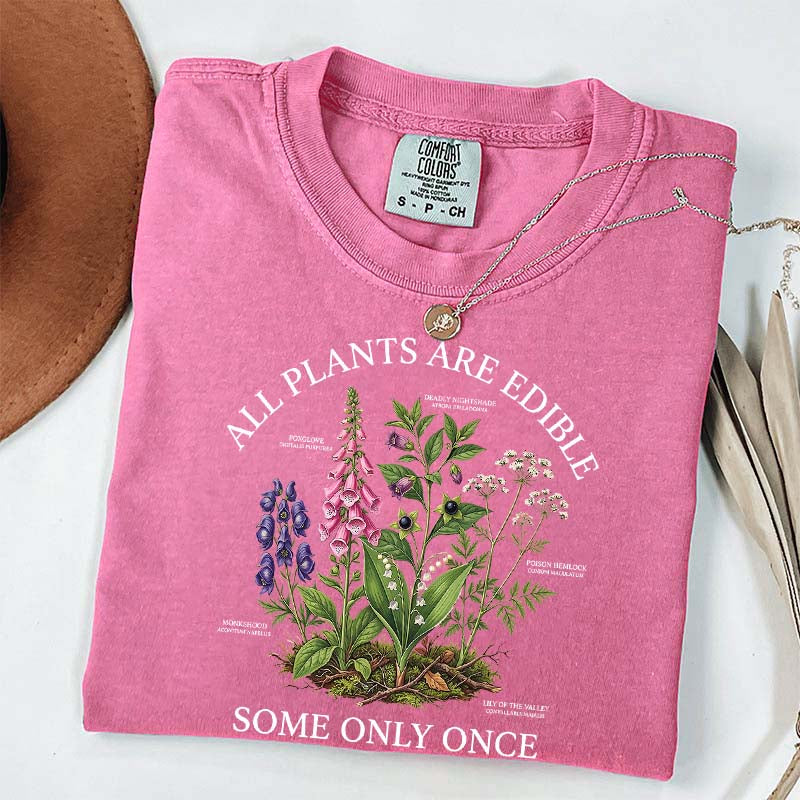 Dark Academia All Plants Are Edible Some Only Once Cute T-Shirt