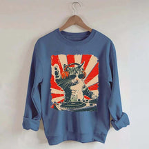 Funny Cat With Headphones Sweatshirt