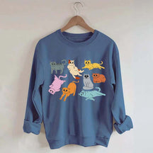 Funny Retro Cat Sweatshirt