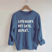 Funny Weight Lifting Cats Sweatshirt