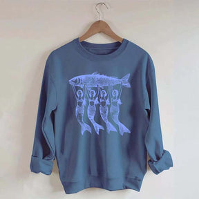 Vintage Tinned Fish Mermaid Sweatshirt