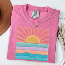 Trendy Aesthetic Sun Printed T-Shirt