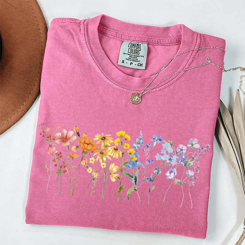 Wildflower LGBT Rainbow Floral T-Shirt