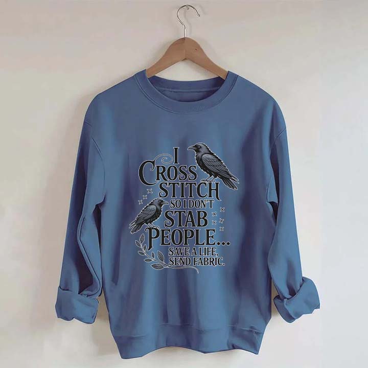 Funny I Cross Stitch Sweatshirt