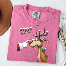 Boop Reindeer Comfort Colors Christmas T-Shirt