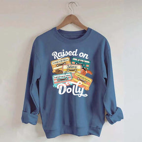 Raised On Dolly Retro Cassette Music Sweatshirt