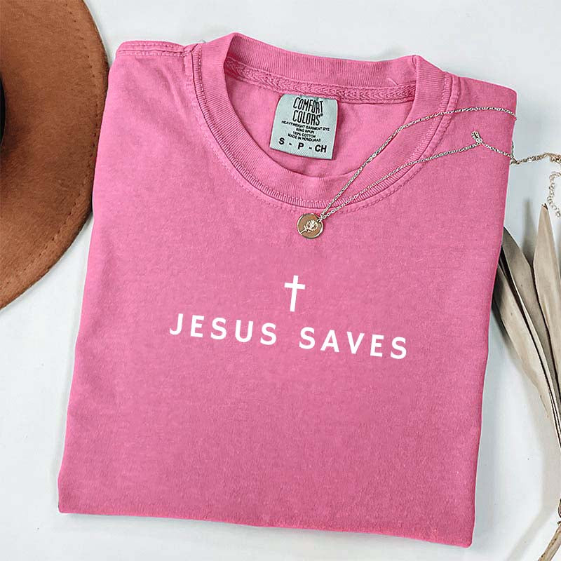 Minimalist Jesus Saves Cute T-Shirt
