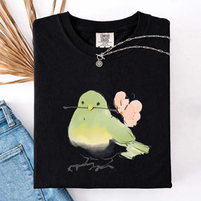 Cute Bird With Flower T-Shirt