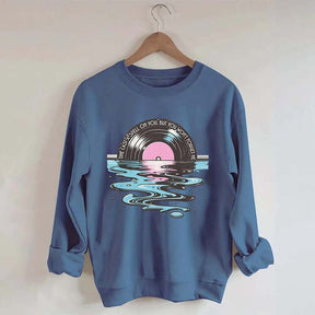 Time Casts A Spell On You Retro Vinyl Record Sweatshirt