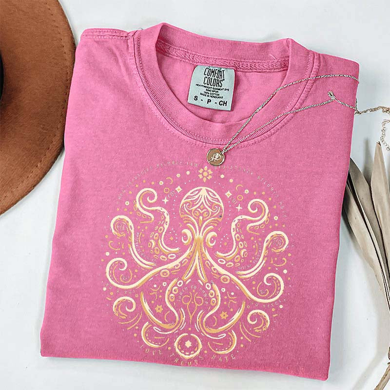 Comfort Colors Quiet Activism Mandala Ocean Lover T-Shirt