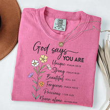 God Says That You Are Floral T-Shirt
