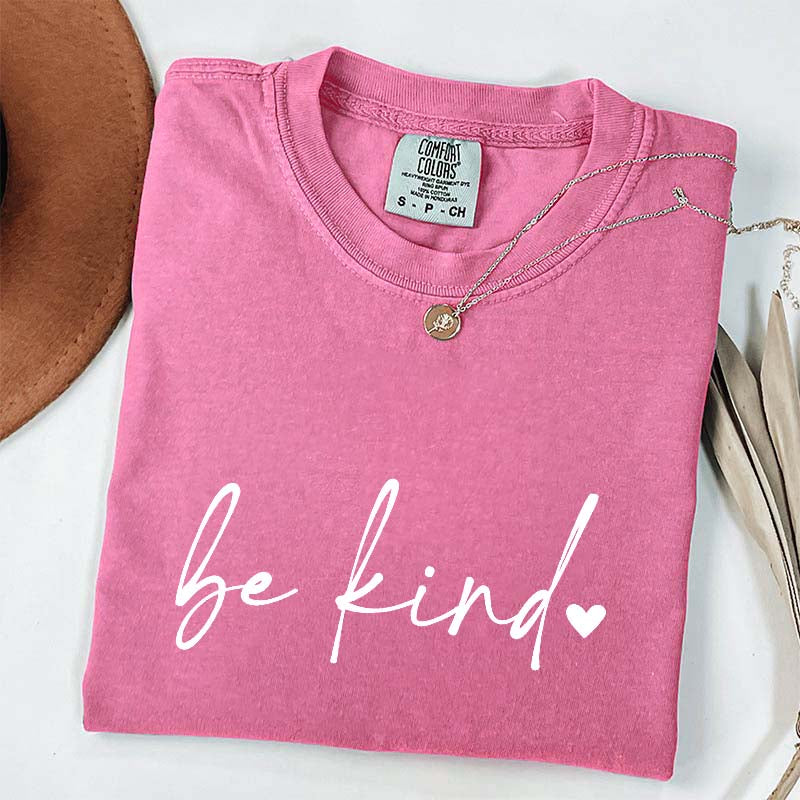 Inspirational Be Kind Heart Minimalist T-Shirt