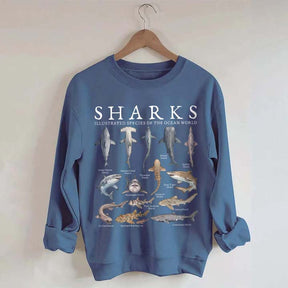 Vintage Shark Species Sweatshirt