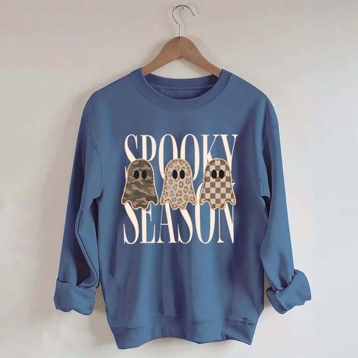 Leopard Ghost Spooky Season Sweatshirt