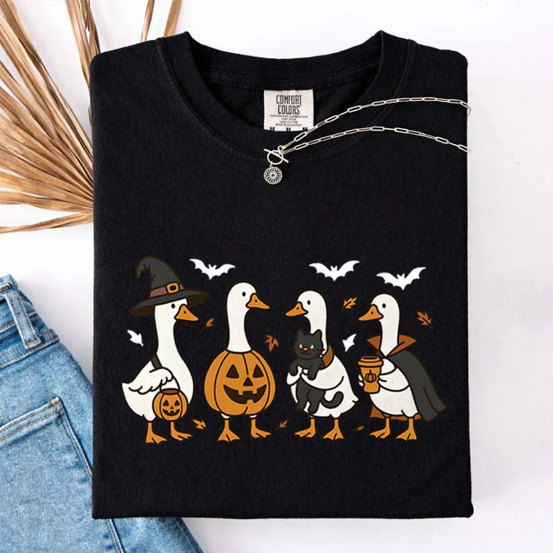 Halloween Ghost Pumpkin Bat Cat T-Shirt