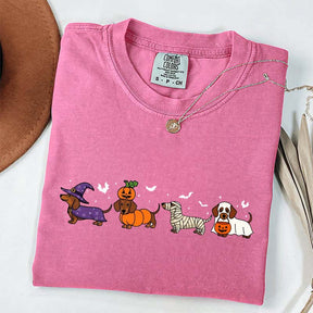 Dachshund Cute Ghost Dogs Halloween T-Shirt