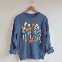 Halloween Dachshund Spooky Season Skeleton Bone Sweatshirt