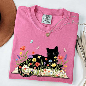 Comfort Colors Cat Booktrovert T-Shirt