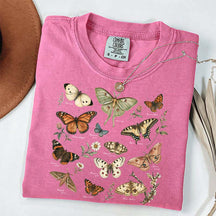 Vintage Butterfly Botanical Chart Moth T-Shirt