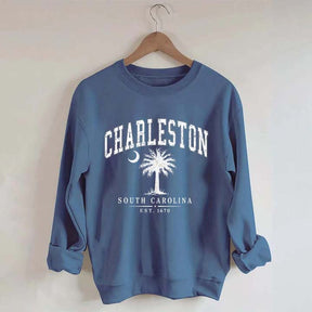 Retro Charleston South Carolina Palm Tree Sweatshirt