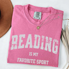Retro Reading Is My Favorite Sport Cute T-Shirt