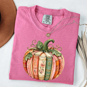 Comfort Colors Pumpkin Book Lover T-Shirt