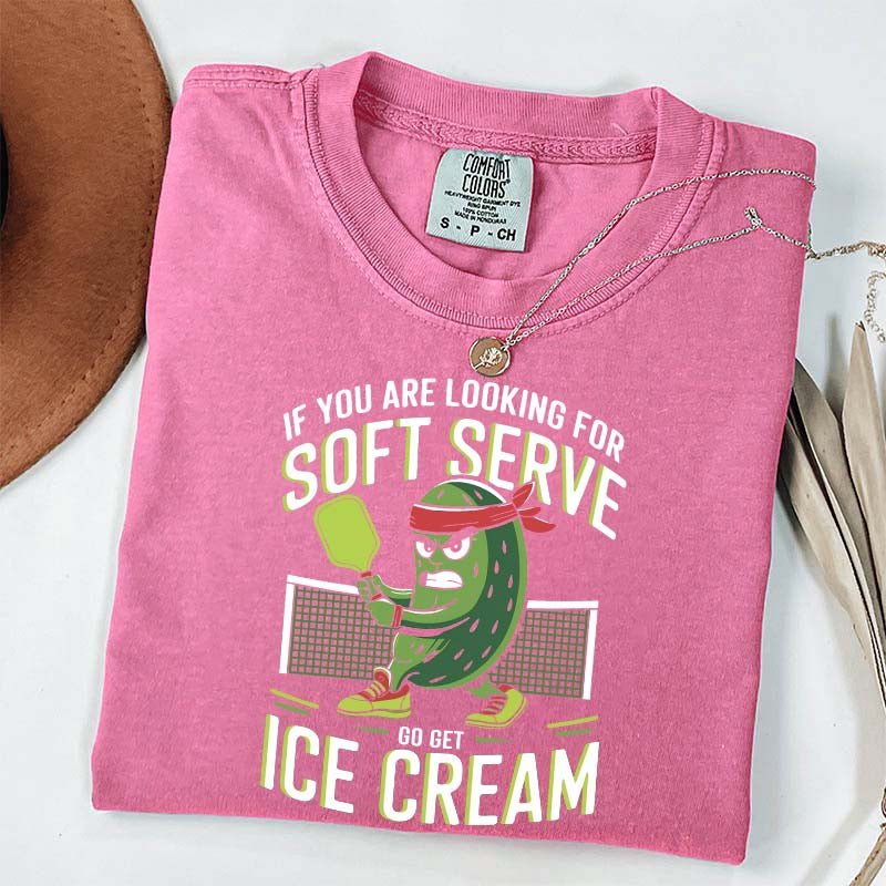 Soft Serve Pickleball Joke T-Shirt