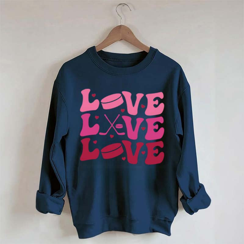 Sports Love Hockey Mom Sweatshirt