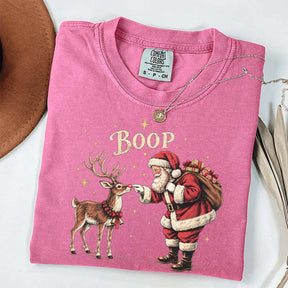 Vintage Santa Reindeer Christmas Boop T-Shirt
