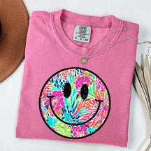 Comfort Colors Smiley Face Beach Vibes T-Shirt