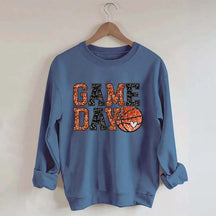 Game Day Basketball Bling Printed Sweatshirt