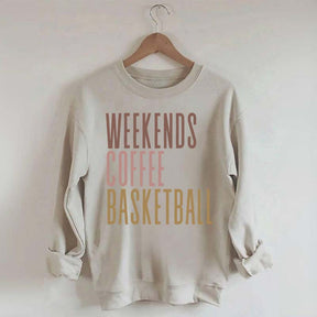 Weekends Coffee Basketball Sweatshirt