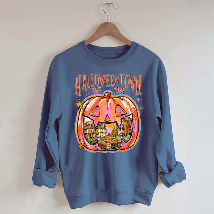 Comfort Colors Halloween Town Pumpkin Sweatshirt
