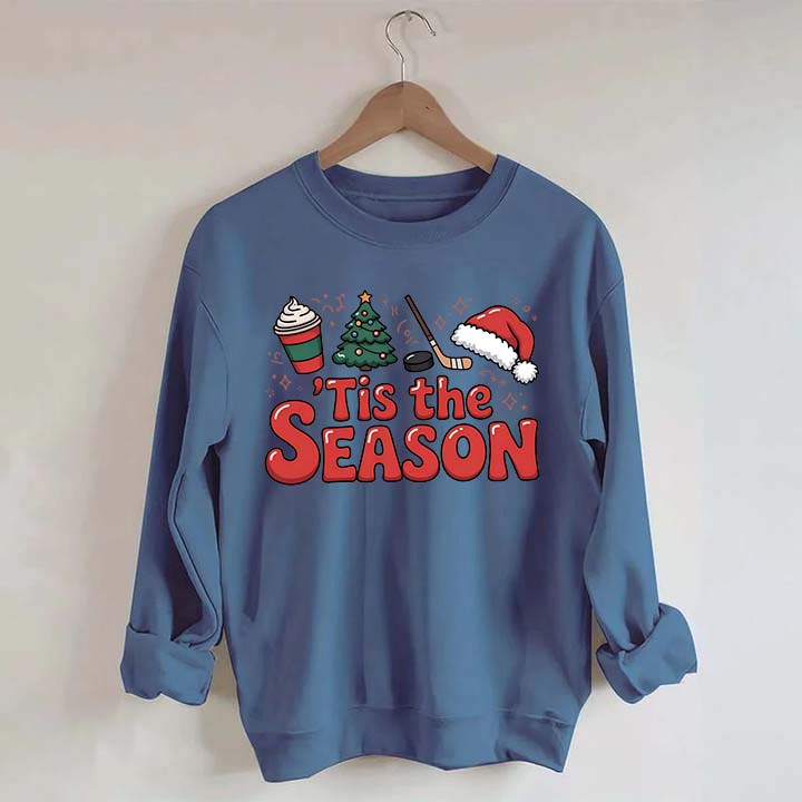 Christmas Tis The Season Hockey Sweatshirt