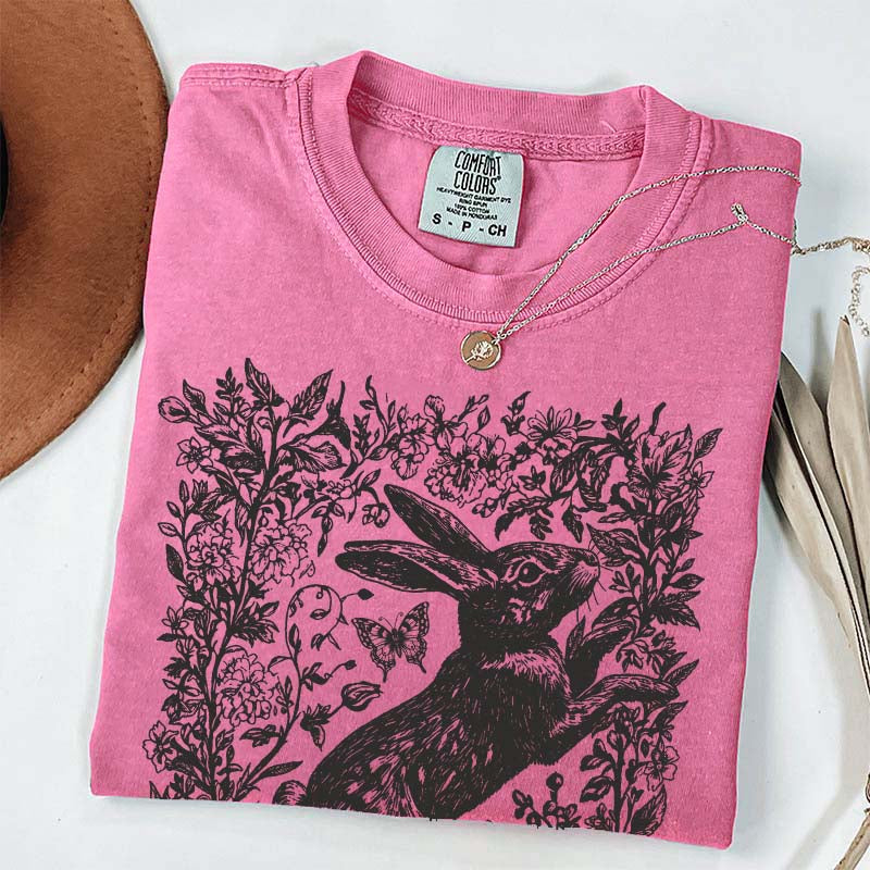 Cottagecore Rabbit Woodland Aesthetic T-Shirt