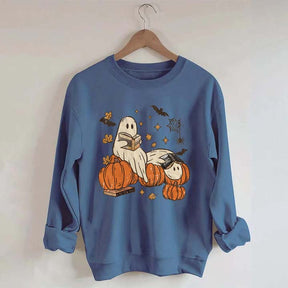 Ghost Reading Fantasy Book Sweatshirt