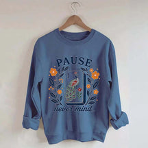 Pause Nevermind Peacock Mahjong Sweatshirt