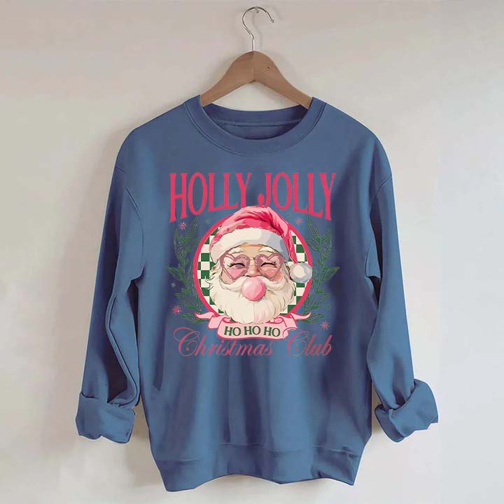 Pink Holly Jolly Christmas Club Sweatshirt