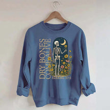 Dry Bones Come Alive Catholic Boho Floral Sweatshirt