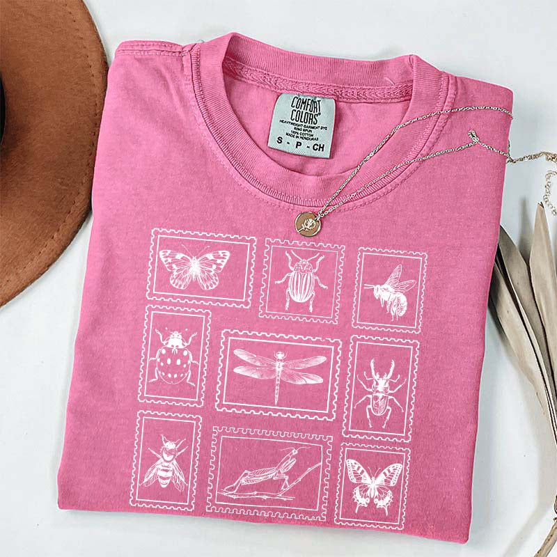 Insect Stamp Vintage Bug Lover T-Shirt