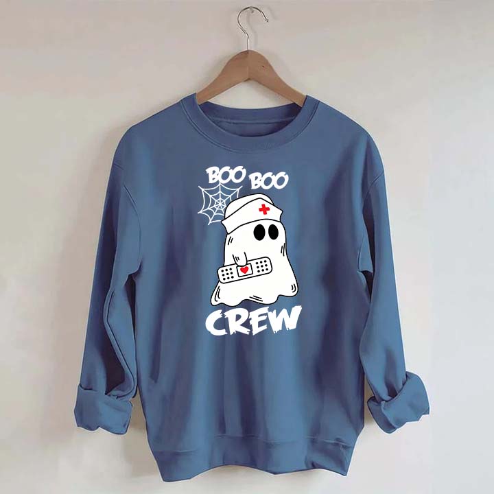 Cute Halloween Boo Crew Nurse Sweatshirt