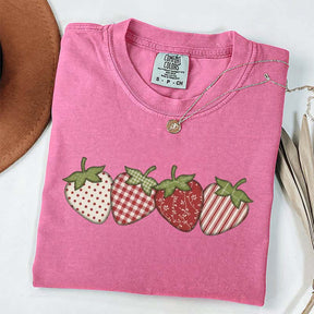 Vintage Strawberry Printed T-Shirt