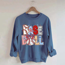 Baseball Coquette Bow Game Day Sweatshirt