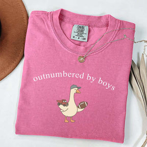 Outnumbered by Sons Mom Goose T-Shirt