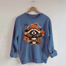 Autumn Coffee Lover Raccoon Sweatshirt