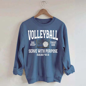 Volleyball Serve with Purpose Coach Sweatshirt